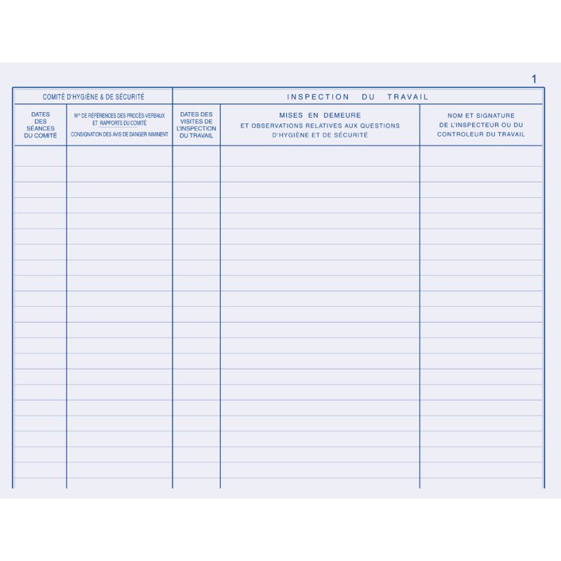 Register arbeidsinspectie en veiligheidscomité